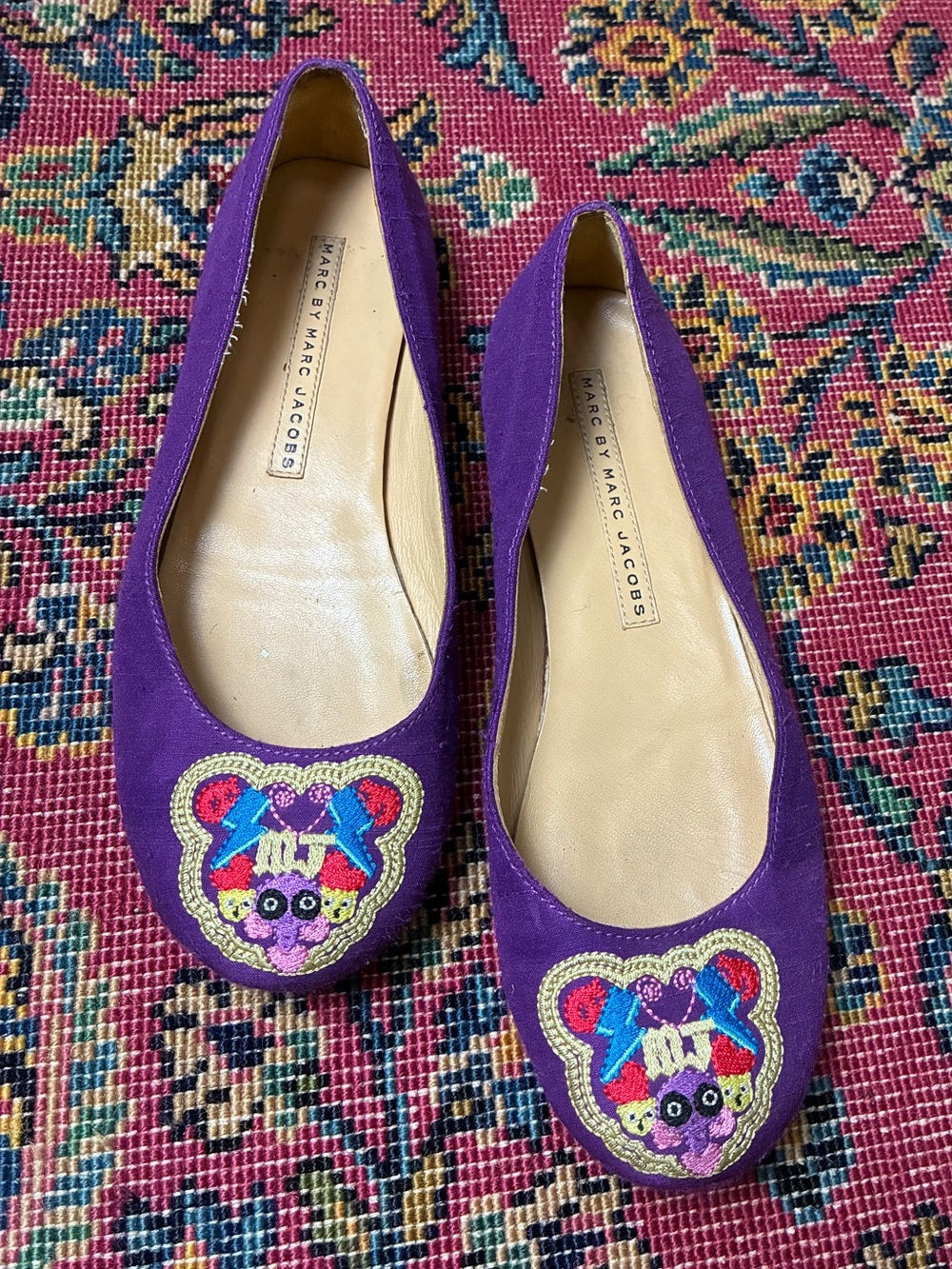 Marc by Marc Jacobs Embroidered Ballet Flats